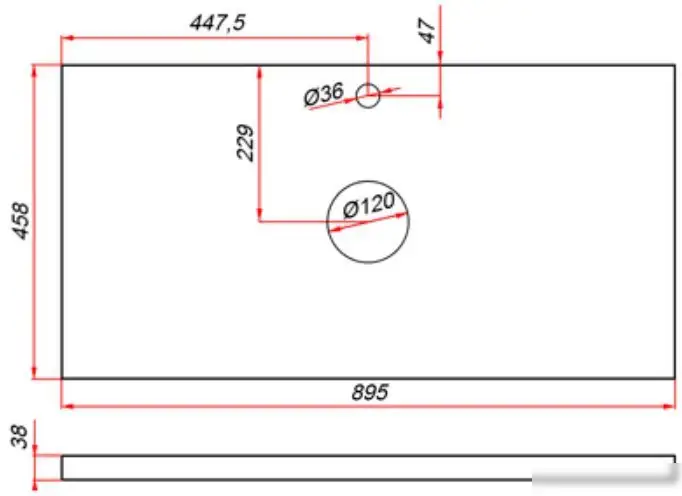 ЗОВ Столешница HPL 38 CHPL38T895458C2 (туя) – фото товара