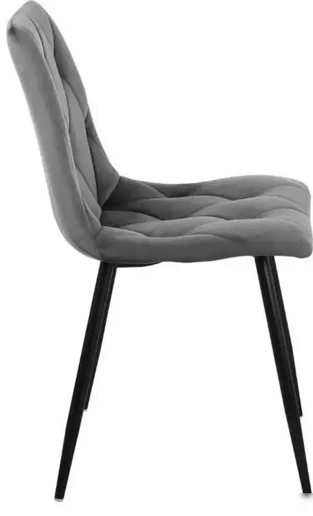 Стул СоюзРегионПоставка Регги СРП-066 (муар черный, велюр Velluto 18 серый)