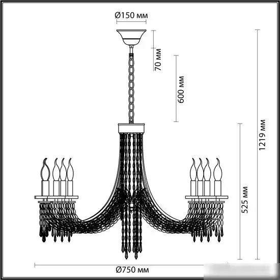 Подвесная люстра Odeon Light Capel 5063/8 – фото товара