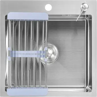 Кухонная мойка Saniteco 5050 (с сифоном, дозатором и коландером) - изображение в каталоге