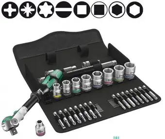 Набор трещотка с головками и битами Wera WE-004046 (29 предметов) – изображение в каталоге