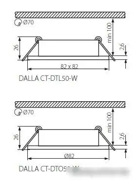 Точечный светильник Kanlux DALLA CT-DTO50-W [22430] – фото товара
