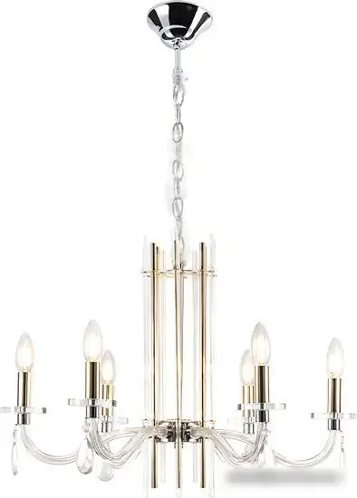 Подвесная люстра Crystal Lux AURELIO SP6 GOLD+CHROME – фото товара