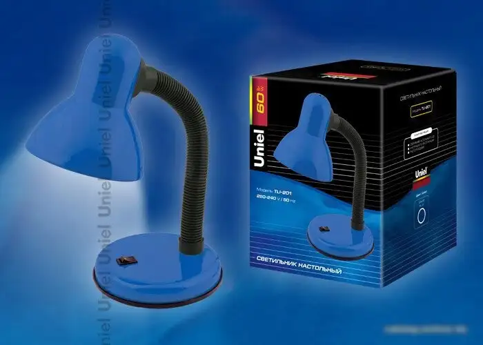 Настольная лампа Uniel TLI-201 Blue. E27 00452 – фото товара