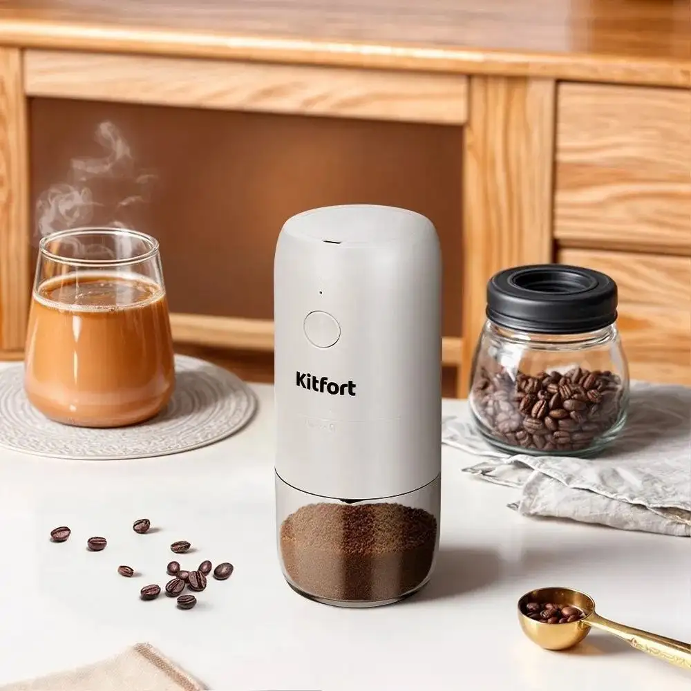 Аккумуляторная кофемолка Kitfort KT-7610 - фото товара