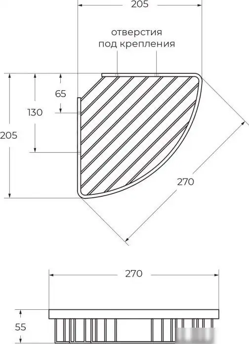 Art&Max Полка AM-F-8936-Do (угловая) – фото товара
