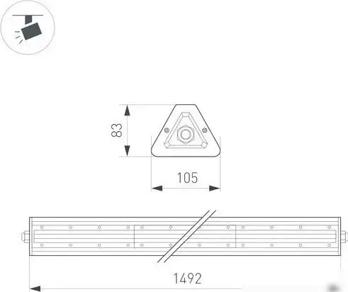 Линейный светильник Arlight SP-LAGERN-L1500-250W Day5000 WH 90х110deg 052428 – фото товара