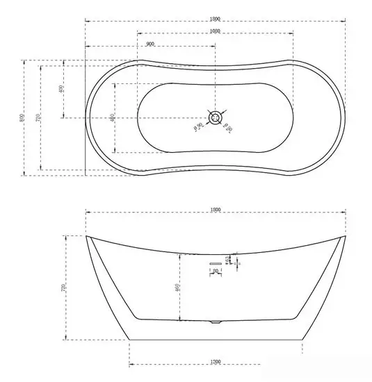 Ванна Abber 180x80 AB9322 - фото товара