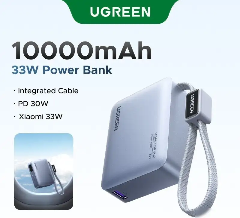 Внешний аккумулятор Ugreen PB584 75173B 10000mAh (серый, китайская версия) – фото товара