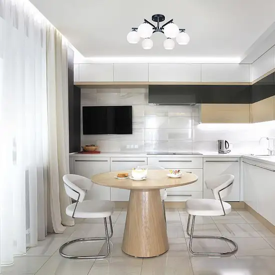 Люстра средней высоты Евросвет Blasco 30145/6 хром/венге – фото товара