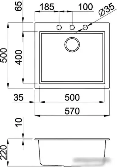 Кухонная мойка Elleci Quadra 105 Tortora 43 - фото товара