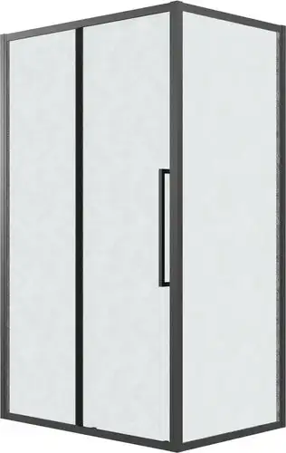 Душевой уголок Grossman Cosmo 100x100x195 120.K33.02.1010.21.02 (черный матовый/стекло шиншилла) - изображение в каталоге