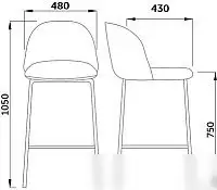 Стул AksHome Icon (серый велюр HLR 21/черный) – фото товара