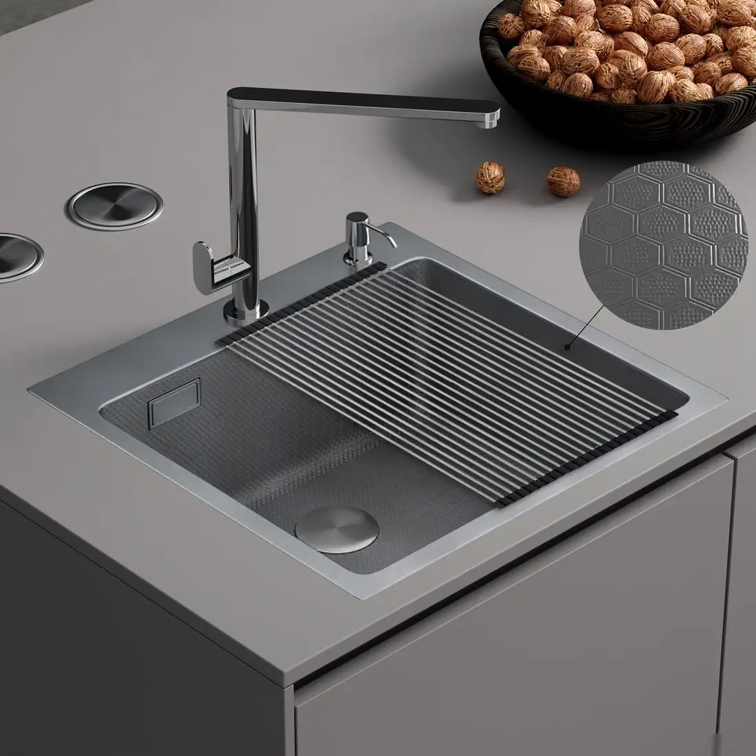 Кухонная мойка Roxen Snake 560220-45-S - фото товара