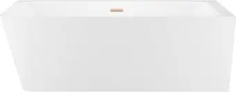 Ванна Wellsee Bromance 170x78 23160304R (пристенная ванна (правая) белый глянец, экран, ножки, сифон-автомат золото) - изображение в каталоге