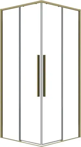 Душевой уголок Grossman Galaxy 90x90x195 300.K33.01.9090.32.00 (золото сатин/прозрачное стекло) - изображение в каталоге