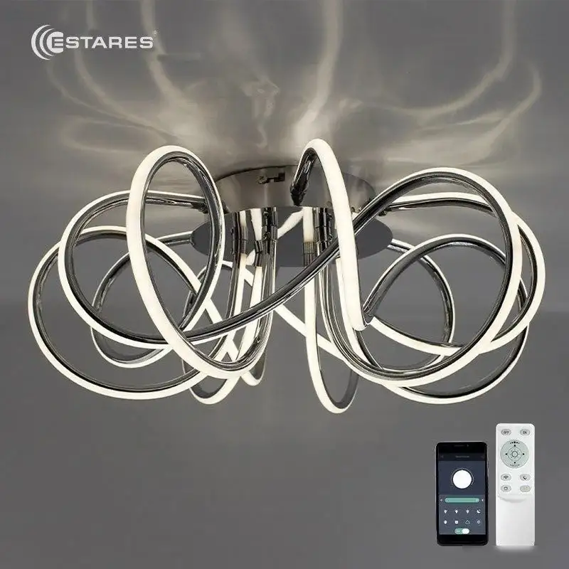 Припотолочная люстра Estares Liana Muse 105W R-APP-560x235-CHROME/WHITE-220-IP20 – фото товара