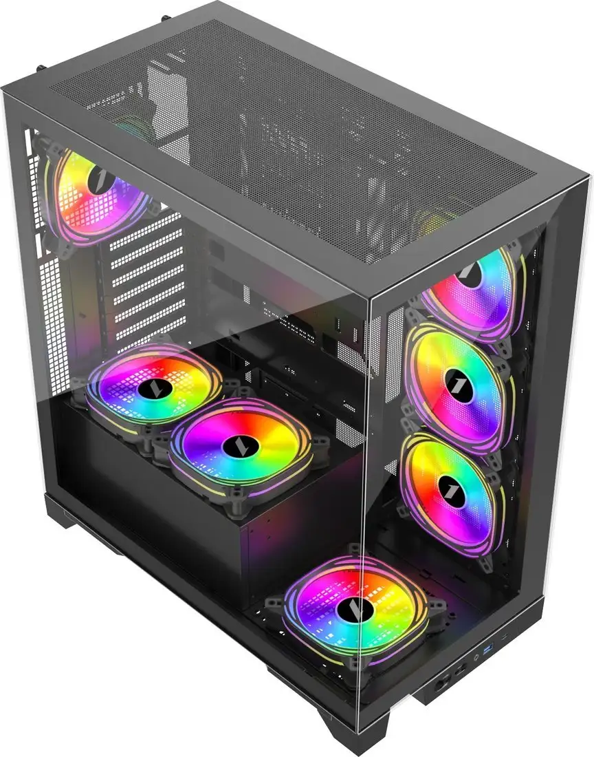 Корпус 1stPlayer Mi8 MI8-BK-3FC7R-1FC7 (черный) – фото товара
