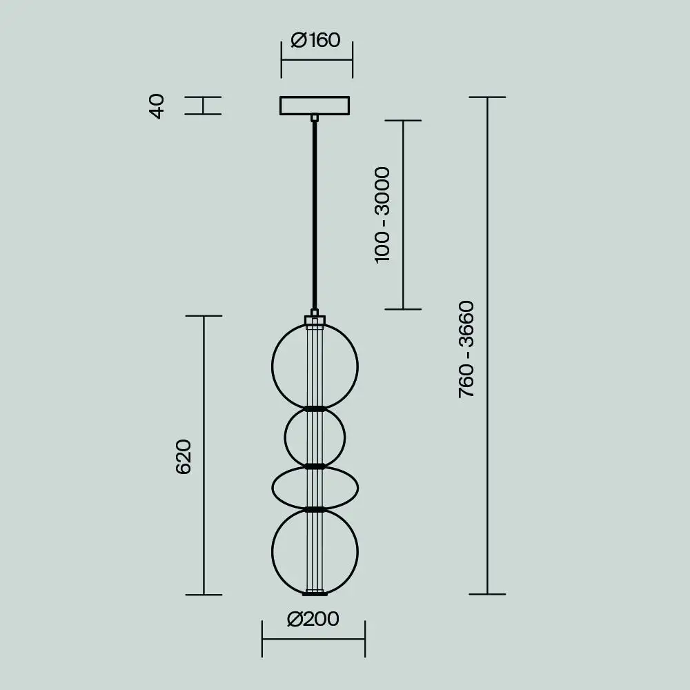 Подвесная люстра Maytoni Futuro MOD307PL-L36BS3K – фото товара