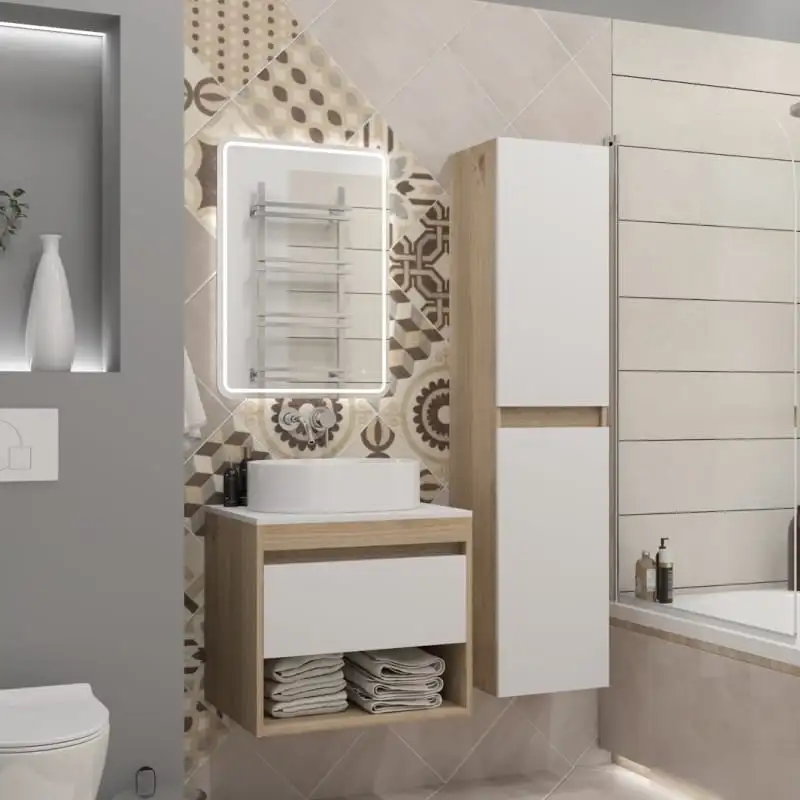 Teymi Тумба под умывальник Ritta 55 T60519 (дуб эврика/белый матовый) – фото товара