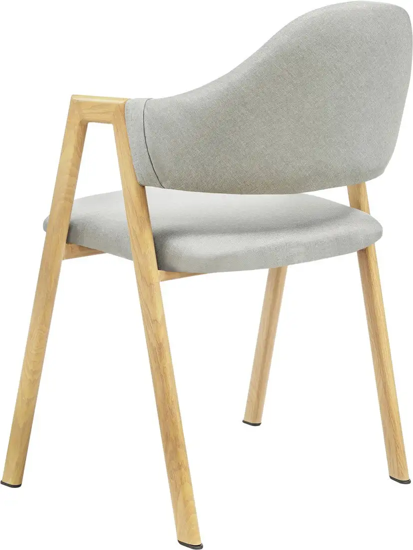 Стул с подлокотниками Mio Tesoro Луна DC-048A (серый/дерево) – фото товара