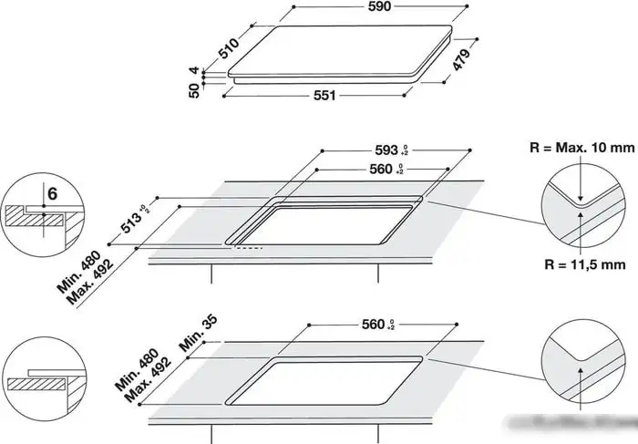 Варочная панель Whirlpool WL B4560 NE/W - фото товара