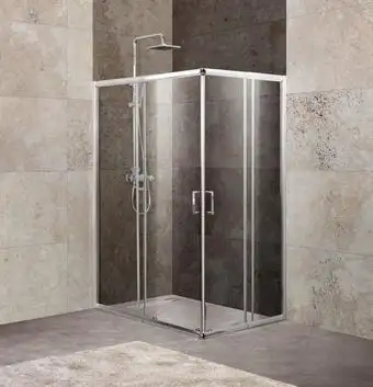 Душевой уголок BelBagno UNIQUE-AH-2-100/115-75/90-P-Cr (рифленое стекло)