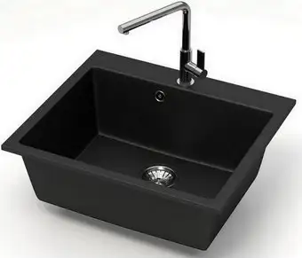 Кухонная мойка MARRBAXX Карельский камень 44/Q4 F044Q004 (черный) - изображение в каталоге