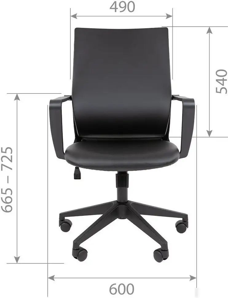 Офисное кресло CHAIRMAN 545 БП (экокожа коричневый) – фото товара