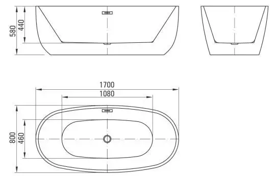 Ванна Deante Alpinia KDU 017W 170x80 - фото товара