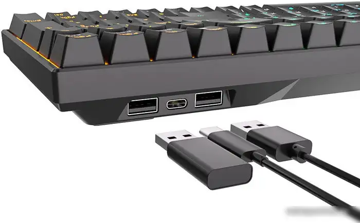 Клавиатура Royal Kludge RK100 RGB (черный, RK Red) – фото товара