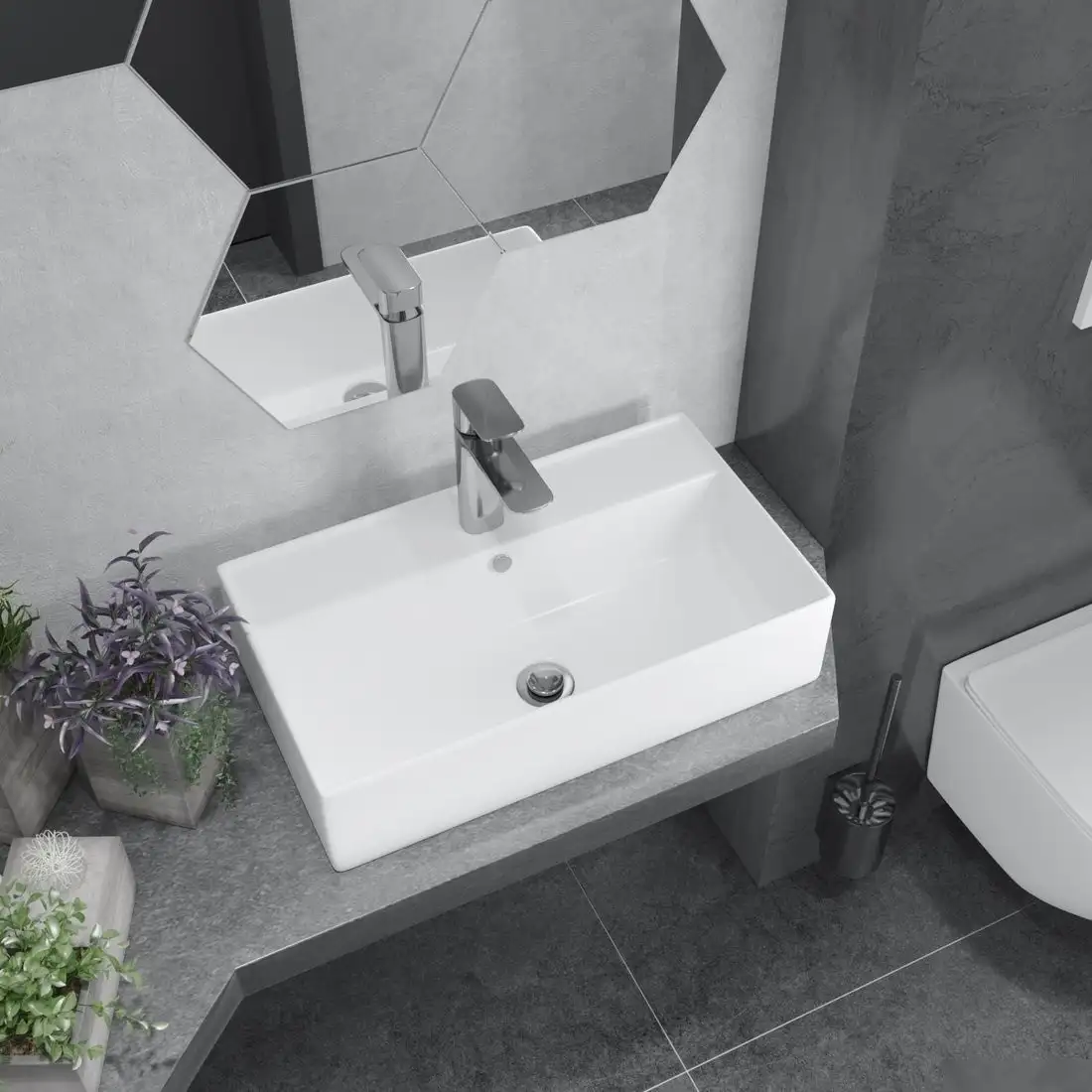 Умывальник Lauter 21855 + клапан 21190CH - фото товара