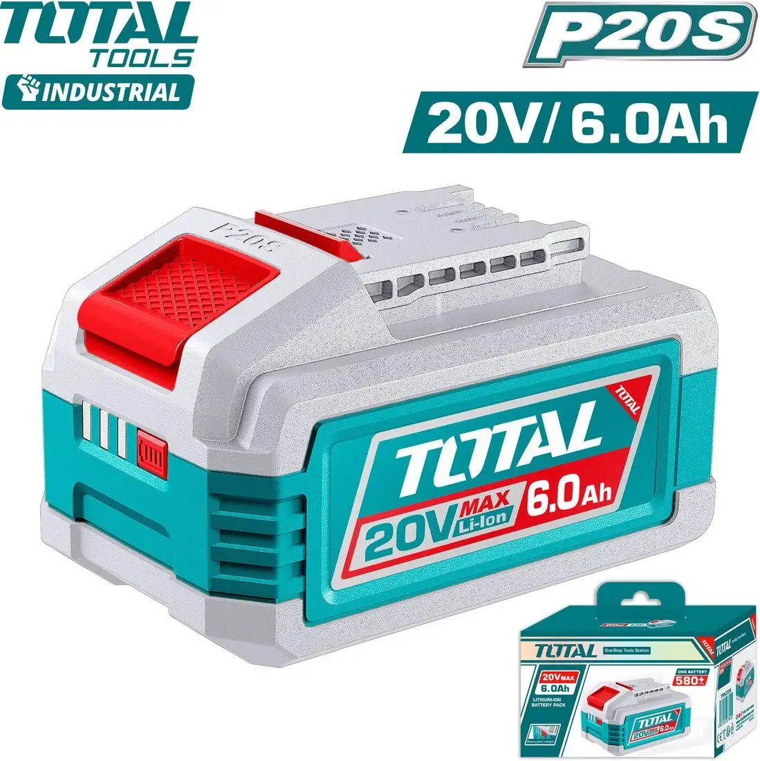 Аккумулятор для инструмента Total TFBLI2126 (20В/6 Ah) – изображение в каталоге
