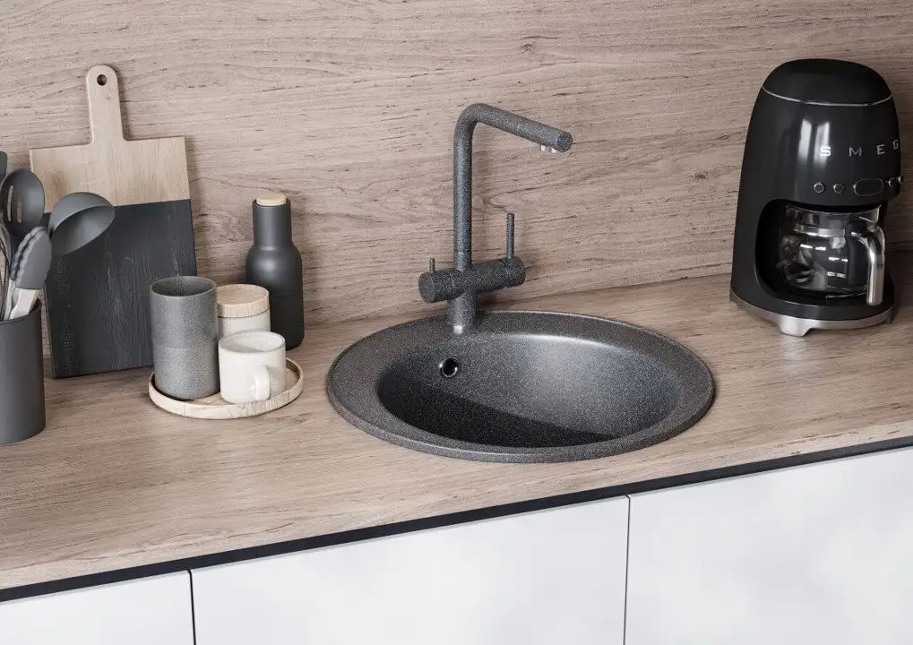 Кухонная мойка Акватон Шелли 50 (графит) - фото товара