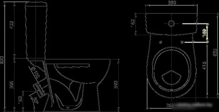 Унитаз Santeri Орион Стандарт (1.P400.8.S00.00B.F) - фото товара