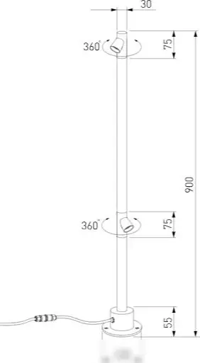 Городской фонарь Elektrostandard Rone 35175/F 3000K (черный)