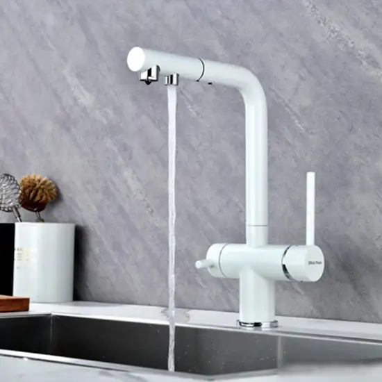 Смеситель Paulmark Serpentine SE213222-431 (белый матовый) - фото товара