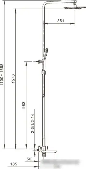 Душевая система Gappo G2417-9 - фото товара
