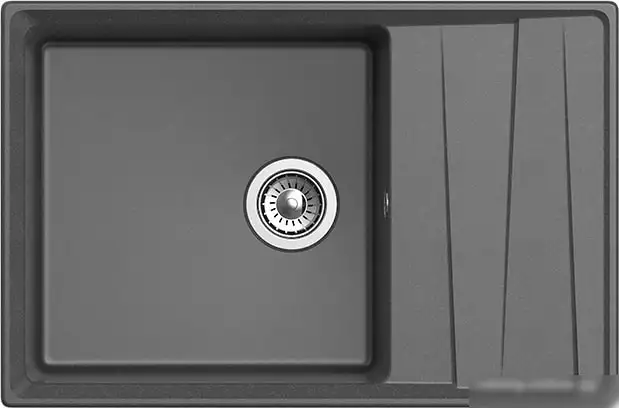 Кухонная мойка GranFest GF-LV-760L (графит) - фото товара