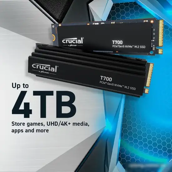 SSD Crucial T700 4TB CT4000T700SSD3 – фото товара