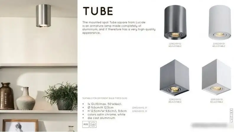 Точечный светильник Lucide Tube 22952/01/12 – фото товара