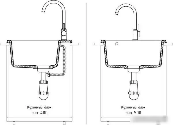 Кухонная мойка GranFest QUARZ GF-Z48 (темно-серый) - фото товара