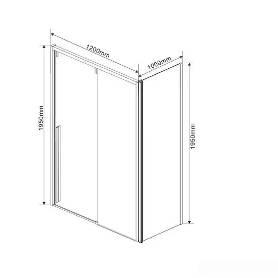 Душевой уголок Vincea Lugano VSR-1L1012CLB-1 (черный/прозрачное) - фото товара