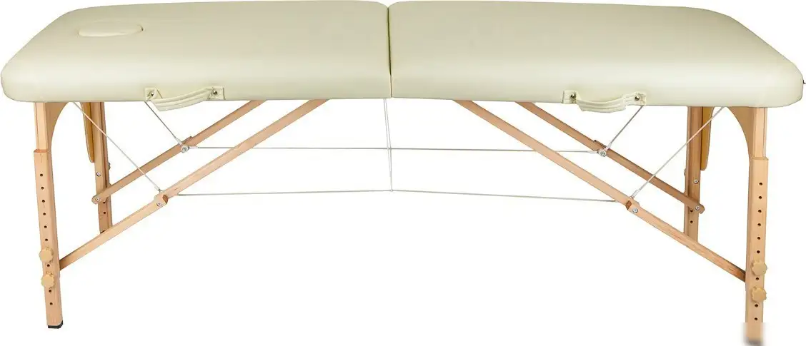 Массажный стол Atlas Sport складной 2-с деревянный 70 см (бежевый) – фото товара
