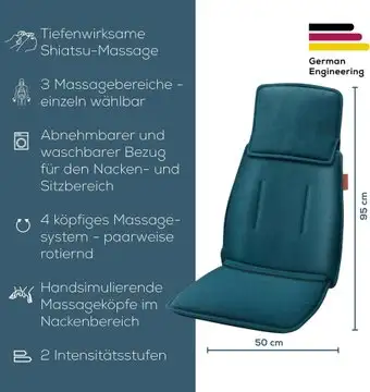 Массажная накидка на сиденье Beurer MG 330 (petrol blue) – изображение в каталоге