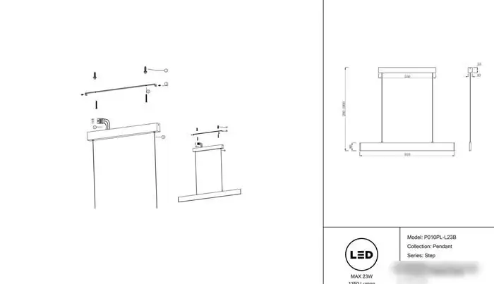 Подвесная люстра Maytoni Step P010PL-L23B – фото товара