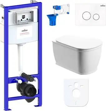 Унитаз Lavinia Boho Relfix Bell Pro Rimless 7 в 1 87040047 (белое стекло) - изображение в каталоге