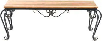 Скамейка AMC C1 1А1 131x51x46 (черный/светлое дерево) – изображение в каталоге