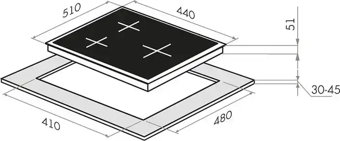Варочная панель HOMSair HGE433TGCBK - фото товара