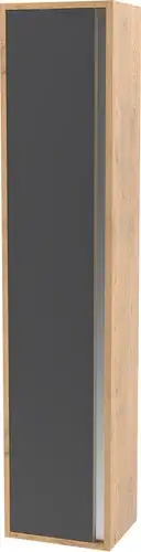 ЗОВ Шкаф-пенал Парма 150 PP150LHO0MBPMC1A (дуб/черный) – изображение в каталоге